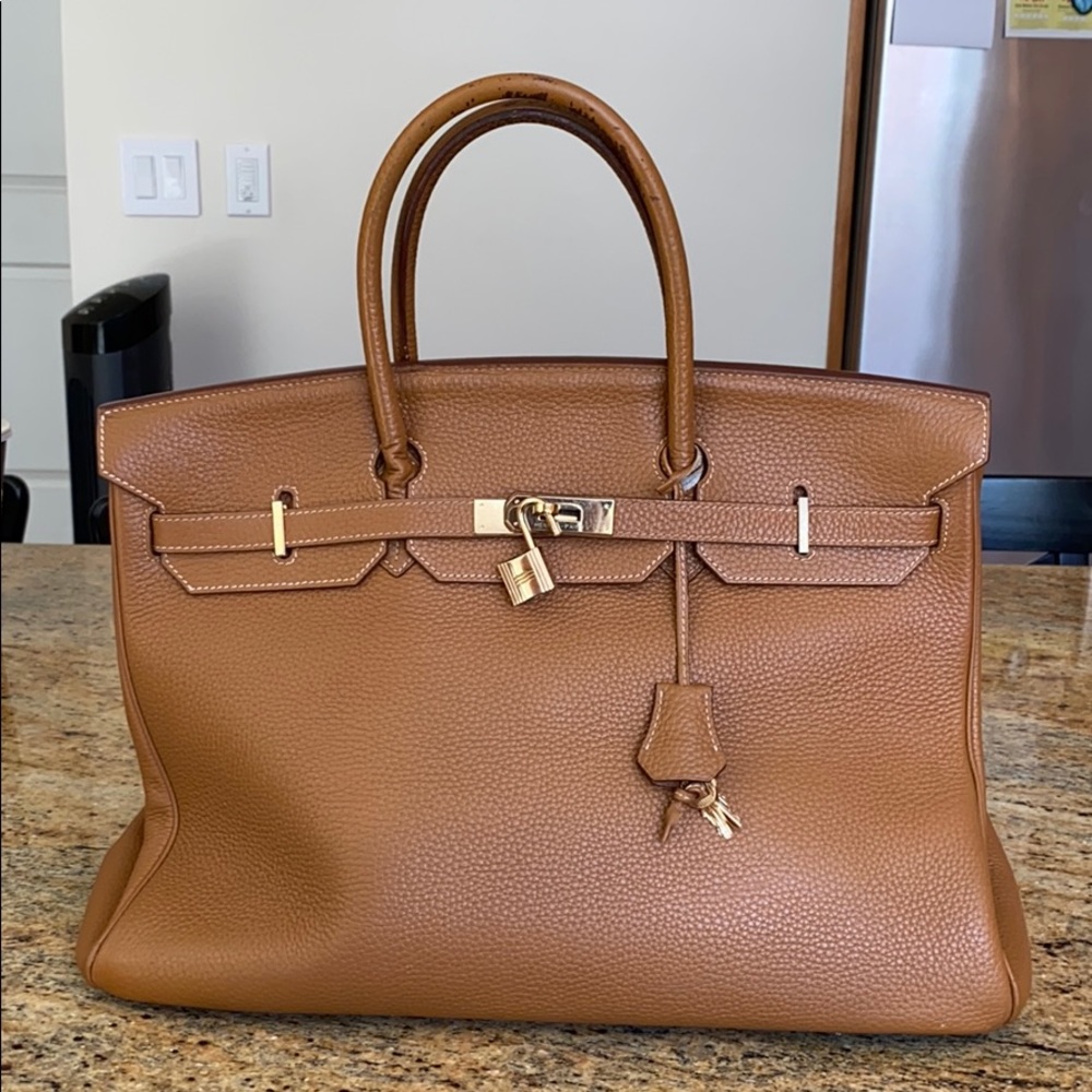AUTHETIC HERMÈS BIRKIN 40 HANDBAG R SQUARE